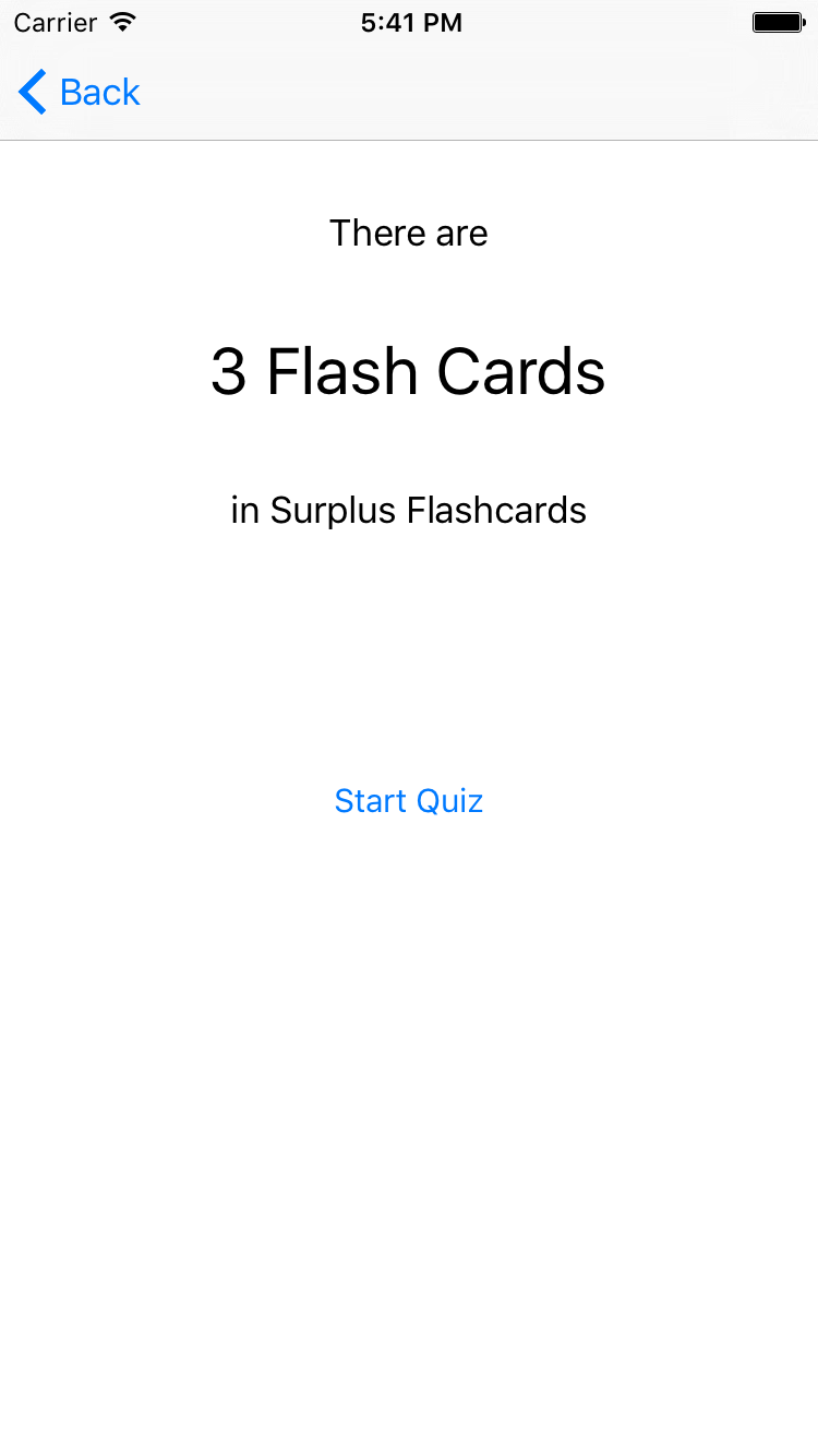 Flashcard Group Selection